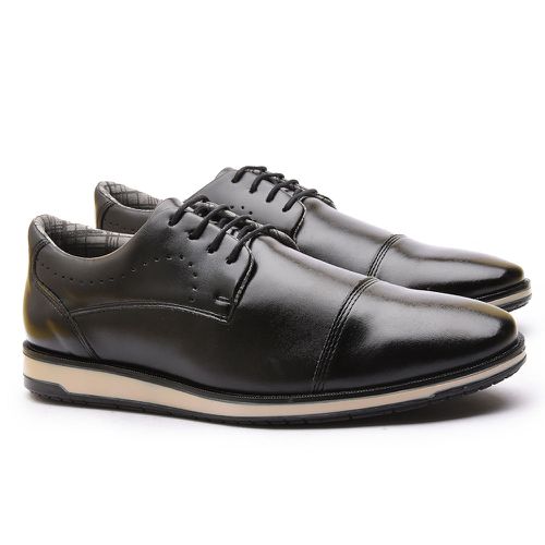 Sapatênis Casual Dubai de Amarrar Franshoes Masculino - Preto