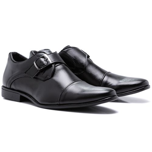 Sapato Social Londres com Fivela - Preto - FRANSHOES