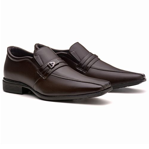 Sapato Vision Logan com Costura no Bico - Café - FRANSHOES