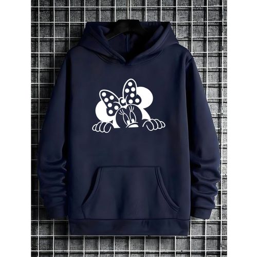 Moletom Franshoes Casual Minnie Escondida Azul Mar... - FRANSHOES
