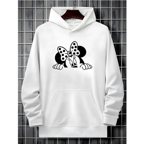 Moletom Franshoes Casual Minnie Escondida Branco - FRANSHOES