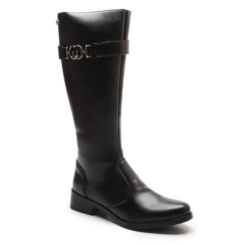 Bota Franshoes Montaria Feminino com Fivela Preto - FRANSHOES