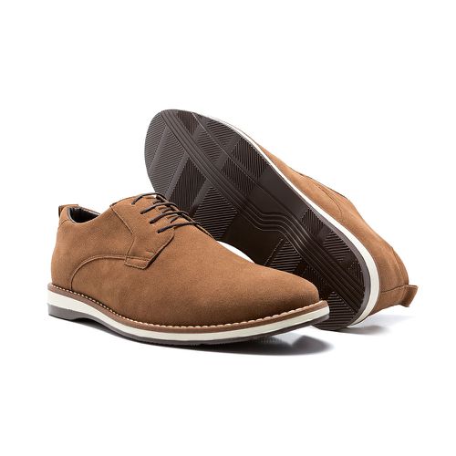 Sapato Derby Tobin Camurça em Atacador - Camel - FRANSHOES