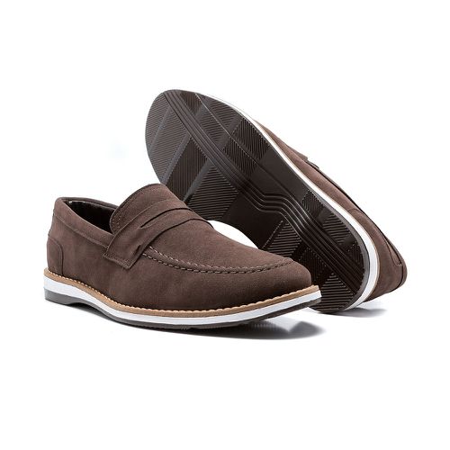 Sapato Derby Opus Camurça com Gravata - Café - FRANSHOES