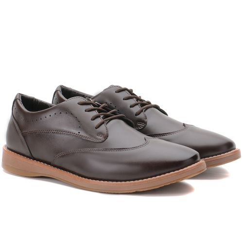 Sapato Derby Yggi com Atacador - Café - FRANSHOES