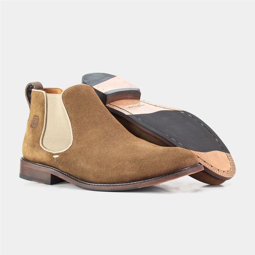 Botina Chelsea Strong Camurça Premium Taupe