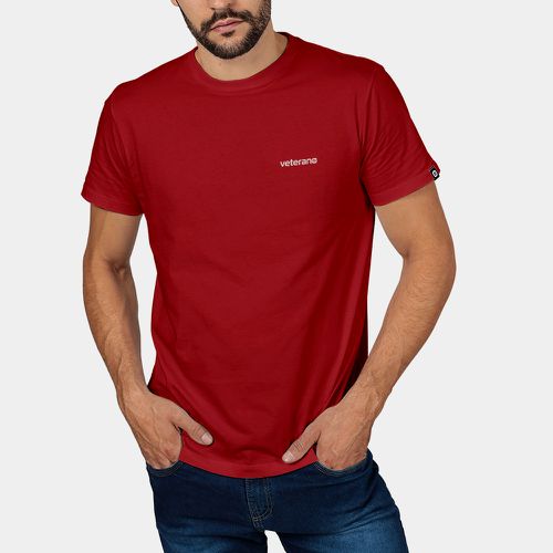 Camiseta Básica Masculina Vermelha Veterano