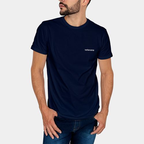 Camiseta Masculina Alfa Veterano Marinho