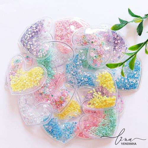 Coração Transparente 5cm (2Uni.) - VENDINHA LINA