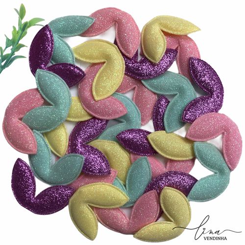 Orelhas Coelho Glitter (4 unid) - VENDINHA LINA