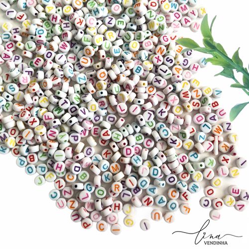 Contas Redondas de Iniciais - VENDINHA LINA