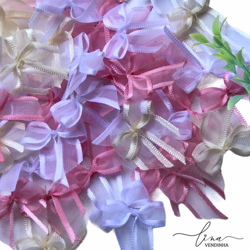 Kit Mini Laços Organza (6 unid) - VENDINHA LINA