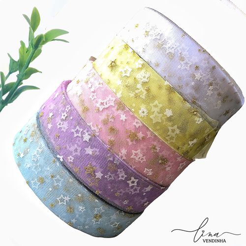 Fita de Tule com Estrelas - VENDINHA LINA