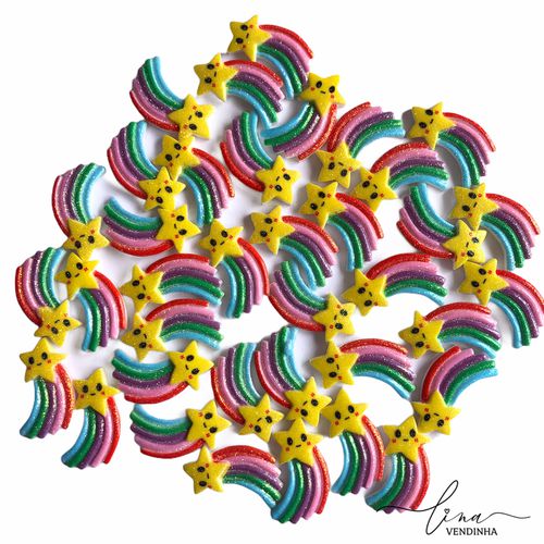Mini Estrela Cadente Resina (4Uni.) - VENDINHA LINA