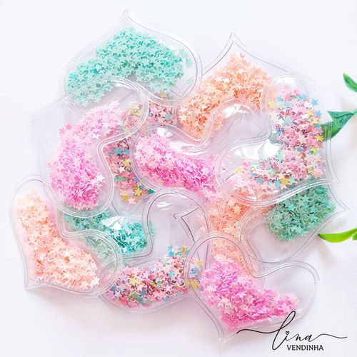 Coração Transparente 6cm (2Uni.) - VENDINHA LINA