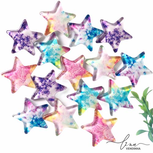 Estrela Acrílica Coloridas (2Uni.) - VENDINHA LINA