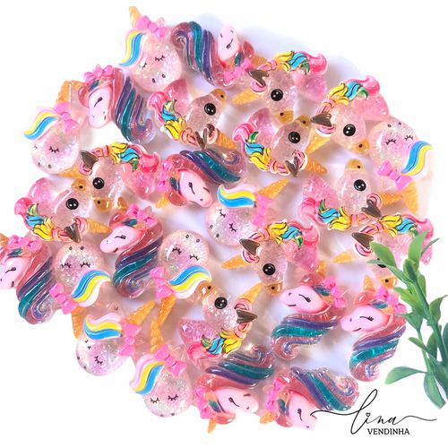 Unicórnio Acrílico Glitter (2Uni.) - VENDINHA LINA