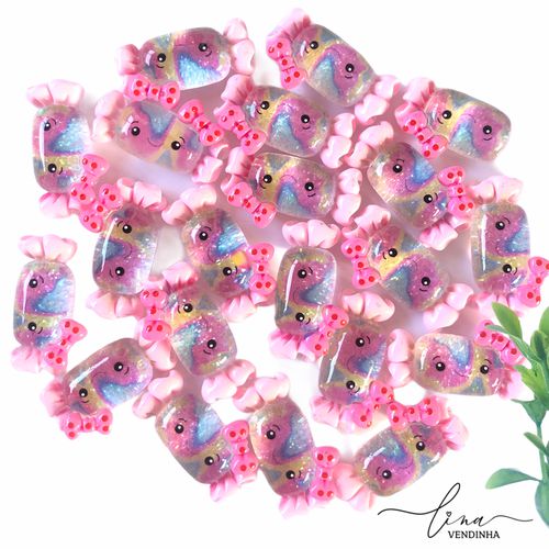 Bombom Acrilico Glitter (2Uni.) - VENDINHA LINA