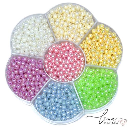 Contas Irisadas (4MM) - VENDINHA LINA