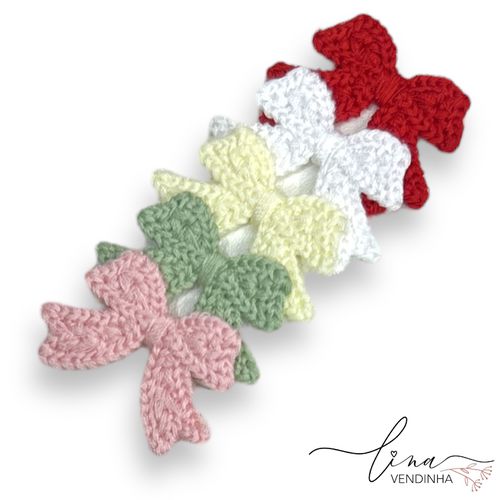Mini Laço Bordado (4Uni.) - VENDINHA LINA