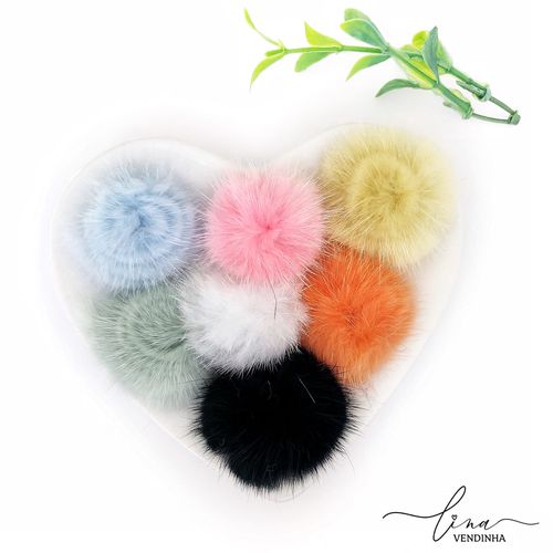  Aplique Pompom 3,5cm (4Uni.) - VENDINHA LINA