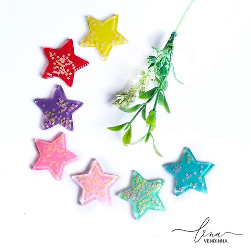 Estrela Acrílico Estrelas (2 unid) - VENDINHA LINA