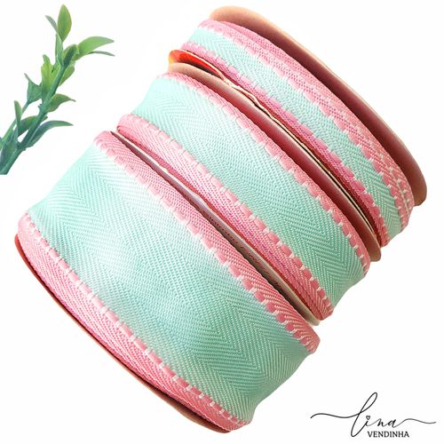 Fita Pesp. Sinimbu (Verde/Rosa) - VENDINHA LINA