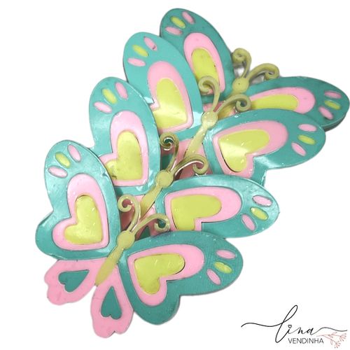 Borboleta Trabalhada Acrílico Curvado (7CM) (2Uni... - VENDINHA LINA
