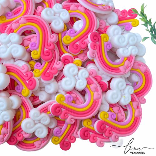 Mini Arco-íris Emborrachado Coração (4Uni.) - VENDINHA LINA