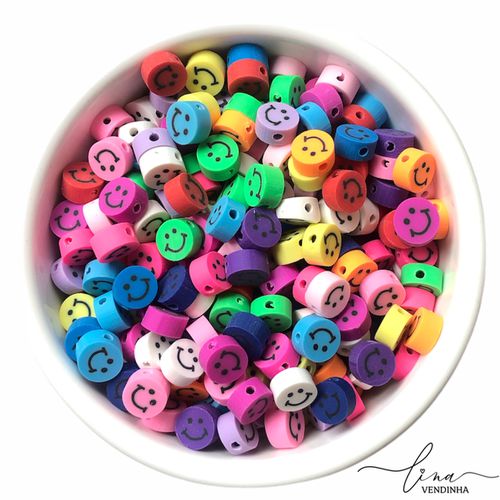 Contas Smile De Fimo - VENDINHA LINA