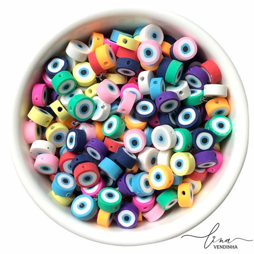 Contas Olho Grego De Fimo - VENDINHA LINA