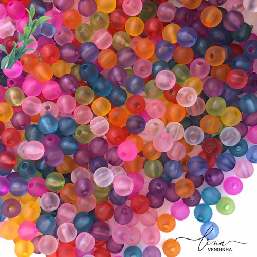 Contas Fosca Colorida (8MM) - VENDINHA LINA