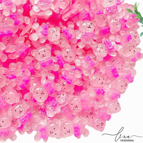 Mini Ursinho Glitter Resina (4Uni.) - VENDINHA LINA