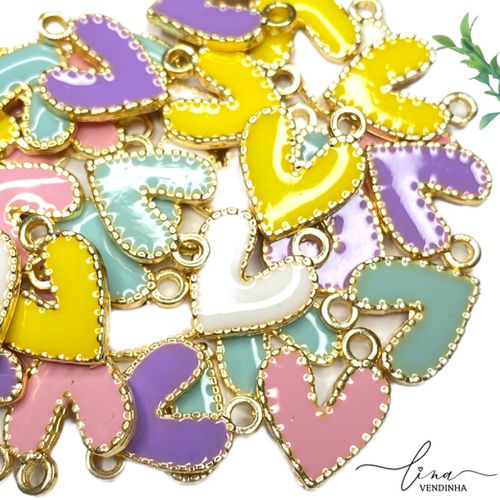 Kit Pingente Coração Candy (5Uni.) - VENDINHA LINA