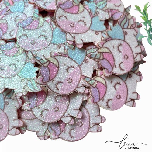 Unicórnio Tecido Glitter (2 unid) - VENDINHA LINA