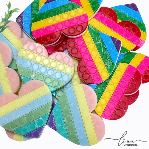Coração Acrílico POP IT 5CM (2Uni.) - VENDINHA LINA