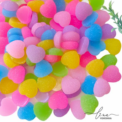Jujuba Coração Coloridas (6Uni.) - VENDINHA LINA