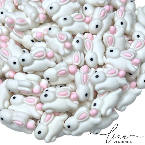 Mini Coelho Resina Branco (4Uni.) - VENDINHA LINA