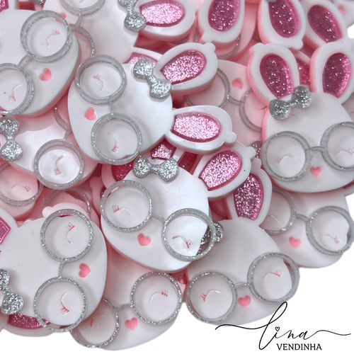 Coelha Óculos Acrílico 4CM (2Uni.) - VENDINHA LINA