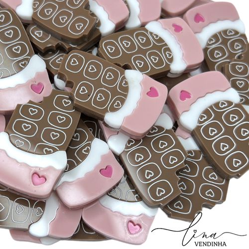 Barrinha de Chocolate Acrílico 4CM (2Uni.) - VENDINHA LINA
