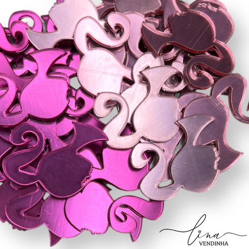 Silhueta Espelhada Barbie Acrílico 3CM (2Uni.) - VENDINHA LINA