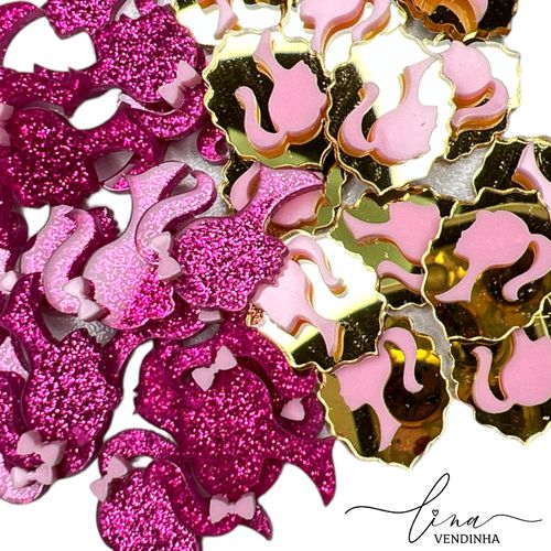 Míni Apliques Barbie Acrílico 2CM (2Uni.) - VENDINHA LINA