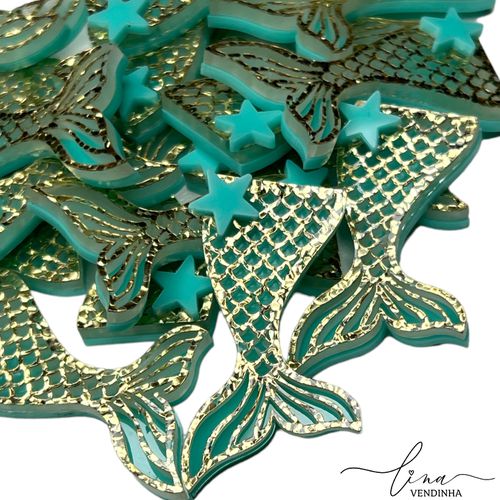 Calda de Sereia Acrílico 4CM (2Uni.) - VENDINHA LINA