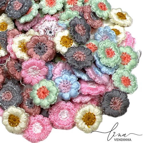 Mini Flor Bordada (10Uni.) - VENDINHA LINA