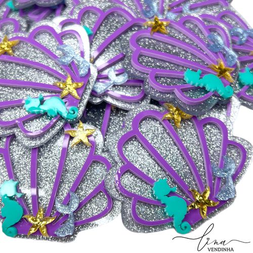 Concha Acrílico Curvado (7CM) (2Uni.) - VENDINHA LINA