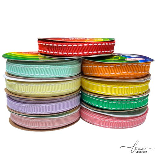  Fita Pesponto Branco Sinimbu 10MM - VENDINHA LINA