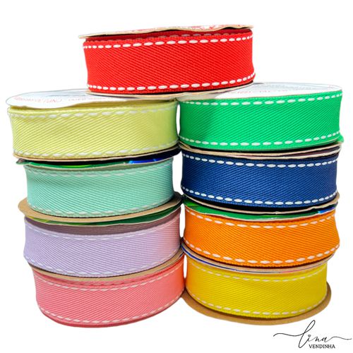  Fita Pesponto Branco Sinimbu 22MM - VENDINHA LINA