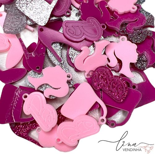 Kit Pingentes Barbie Acrílico (8Uni.) - VENDINHA LINA