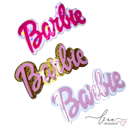 Nome Barbie Curvado (7CM) (2Uni.) - VENDINHA LINA