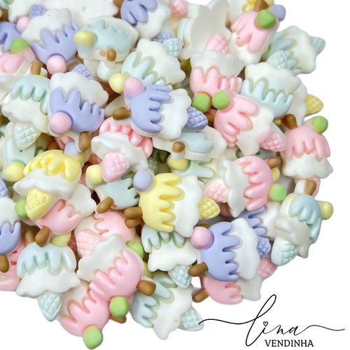 Mini Sorvetinho Resina (4Uni.) - VENDINHA LINA